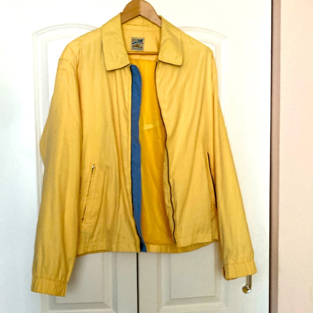 Yellow Jacket with Blue Lining